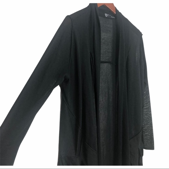 Whimsigoth Black Sheer Cascade Front Long Sleeve Cardigan - Picture 9 of 10